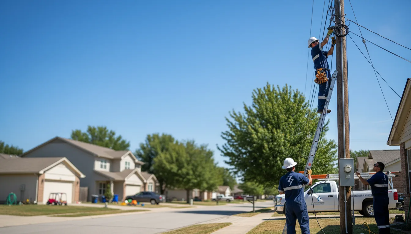 Residential electrician providing installation services in Temple, OK